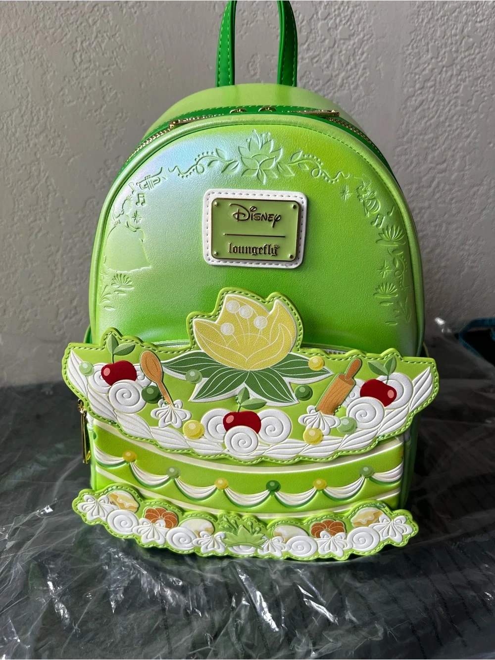Loungefly Disney The Princess and The Frog Green Tiana Cake Mini Backpack - NWT
